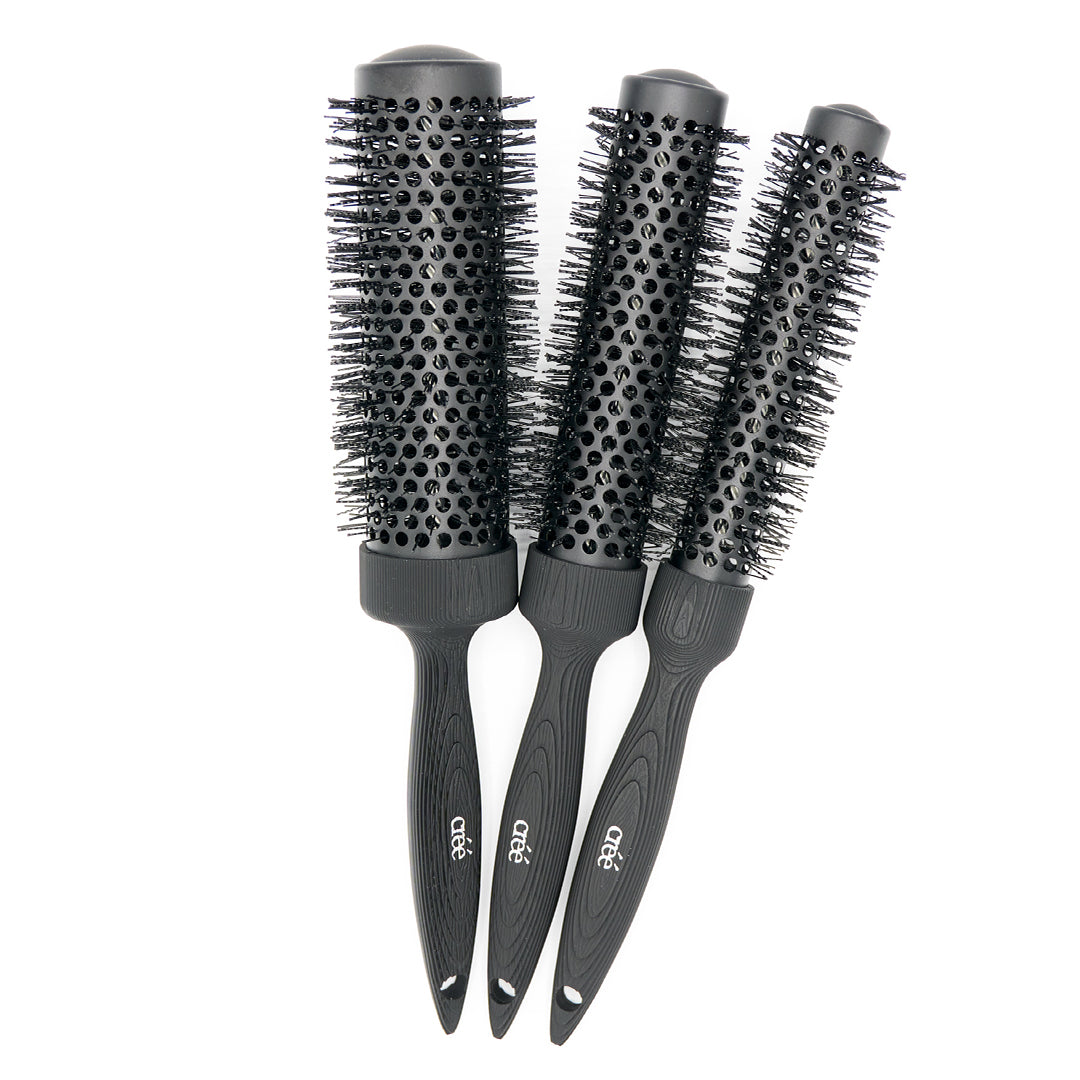 CREE PREMIUM ROUND HAIR BRUSH SET LONG BARREL 3 IN 1