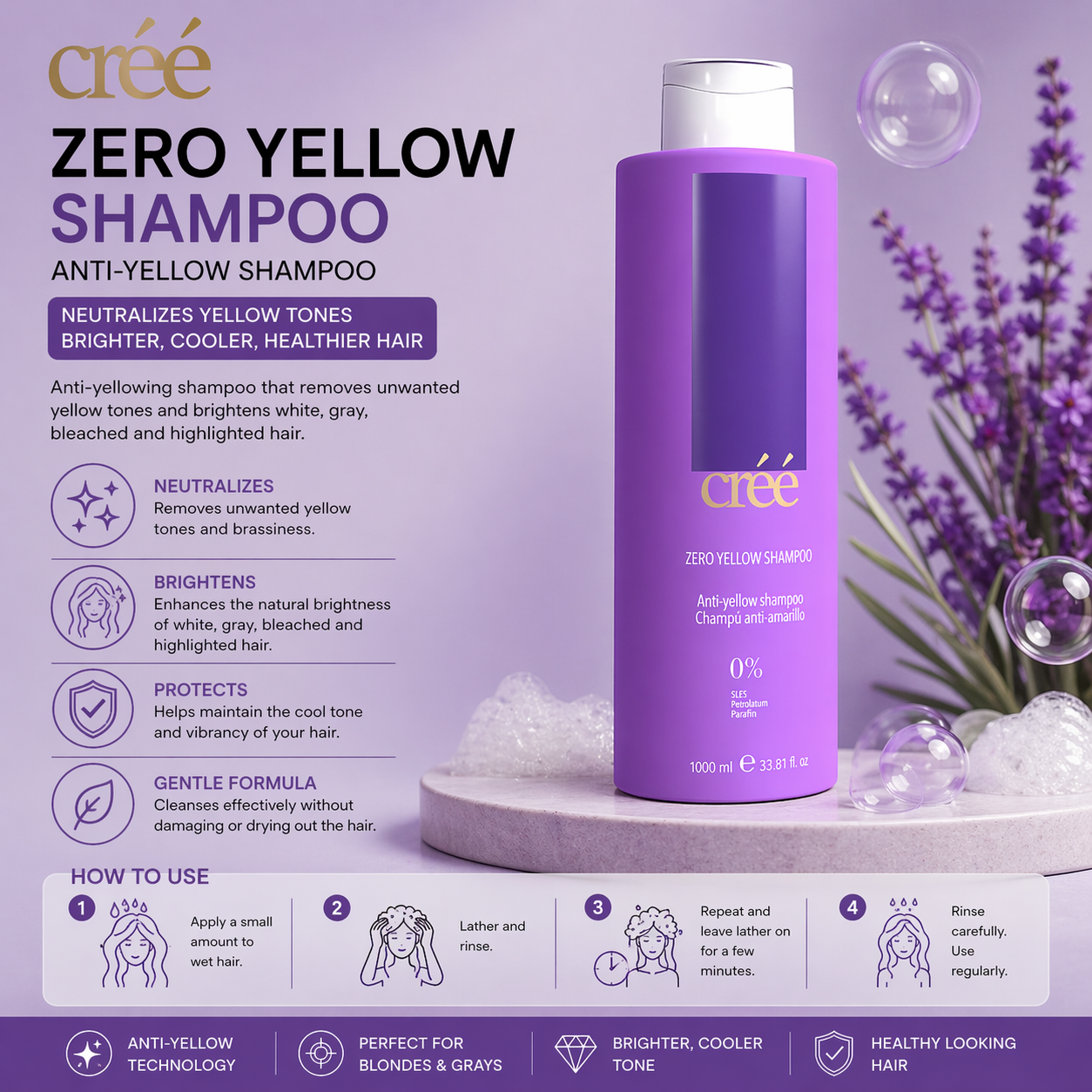 Créé Zero Yellow Shampoo