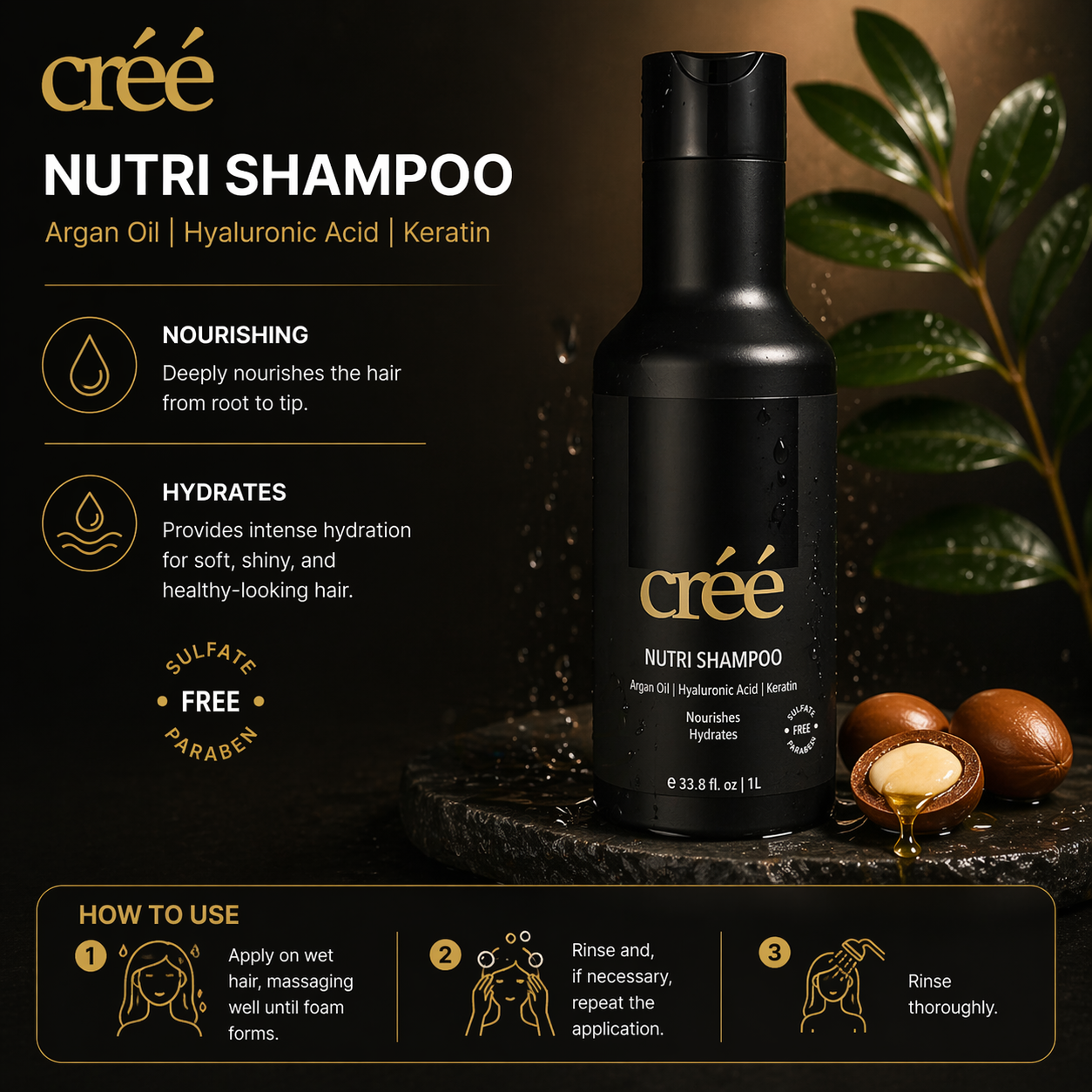 Créé Nutri Shampoo 1000 ml / 33.8 fl oz