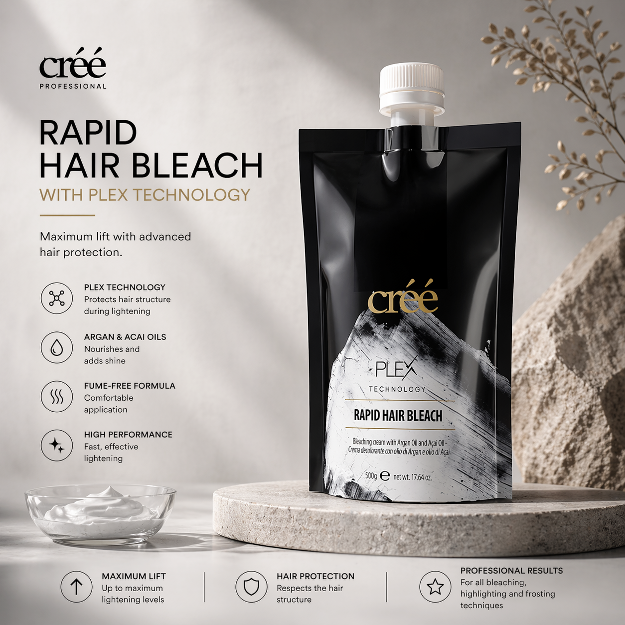 Rapid Hair Bleach - Cream 500g
