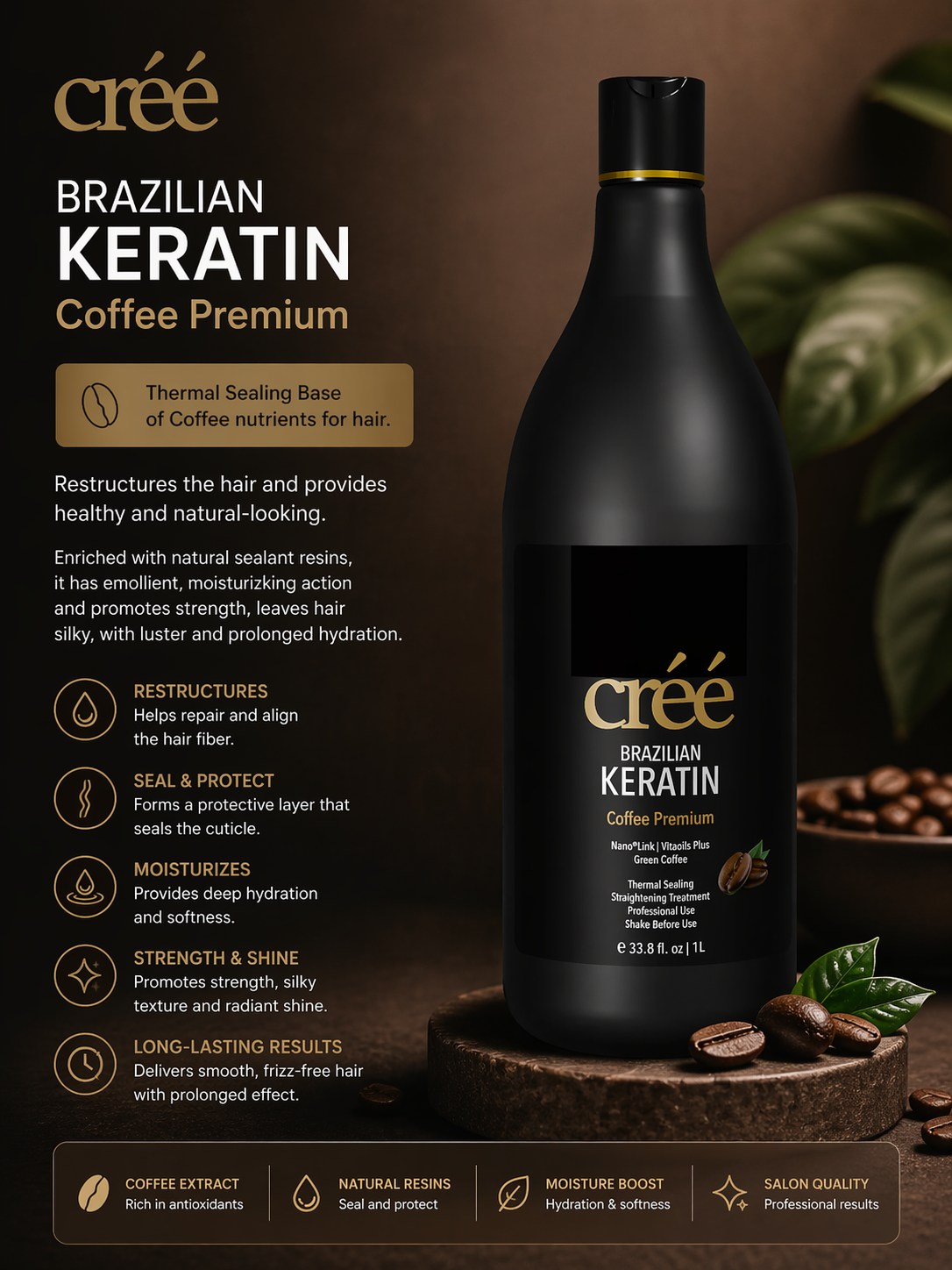 Créé Brazilian Keratin – Coffee