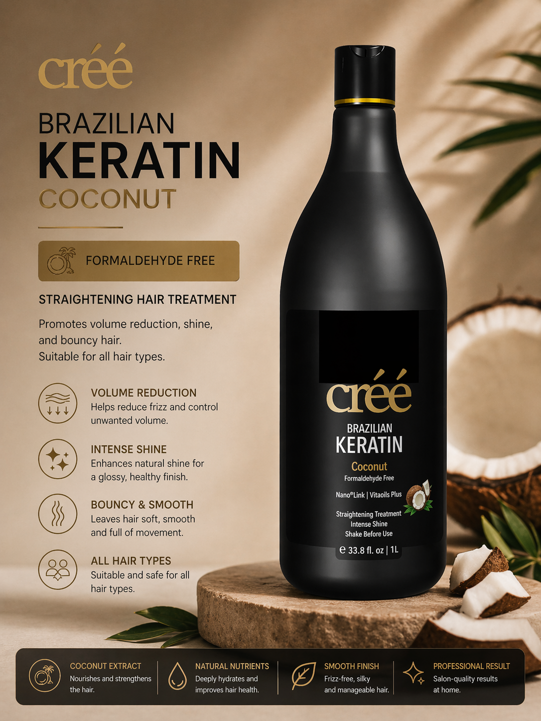 Créé Brazilian Keratin – Coconut