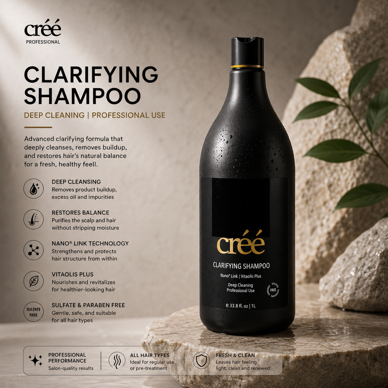 Créé Clarifying Shampoo 1000 ml / 33.8 fl oz